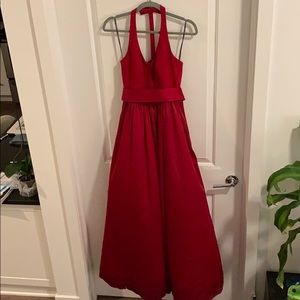 Vera Wang Red Halter Wedding Dress